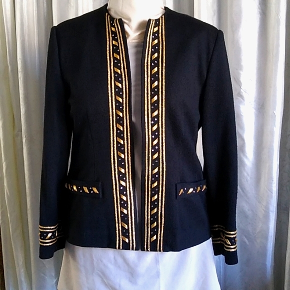 Focus 2000 Jackets & Blazers - Black and Gold  women's blazer